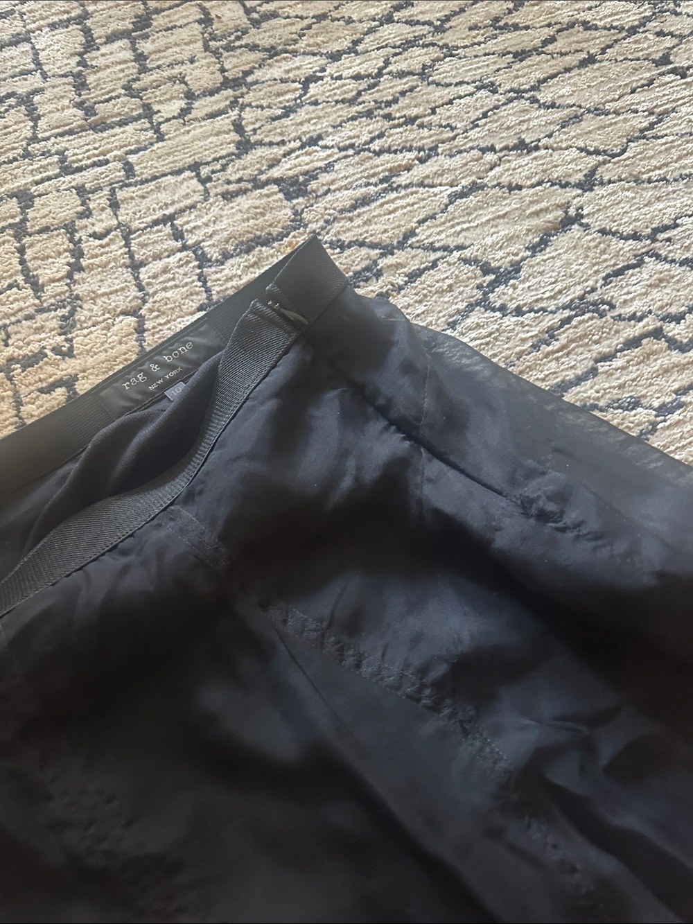 rag & bone Black Flowing silk Maxi Skirt - Picture 9 of 12